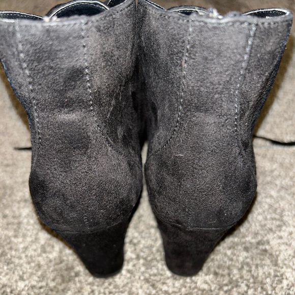 Black Wedge Booties - Picture 7 of 7